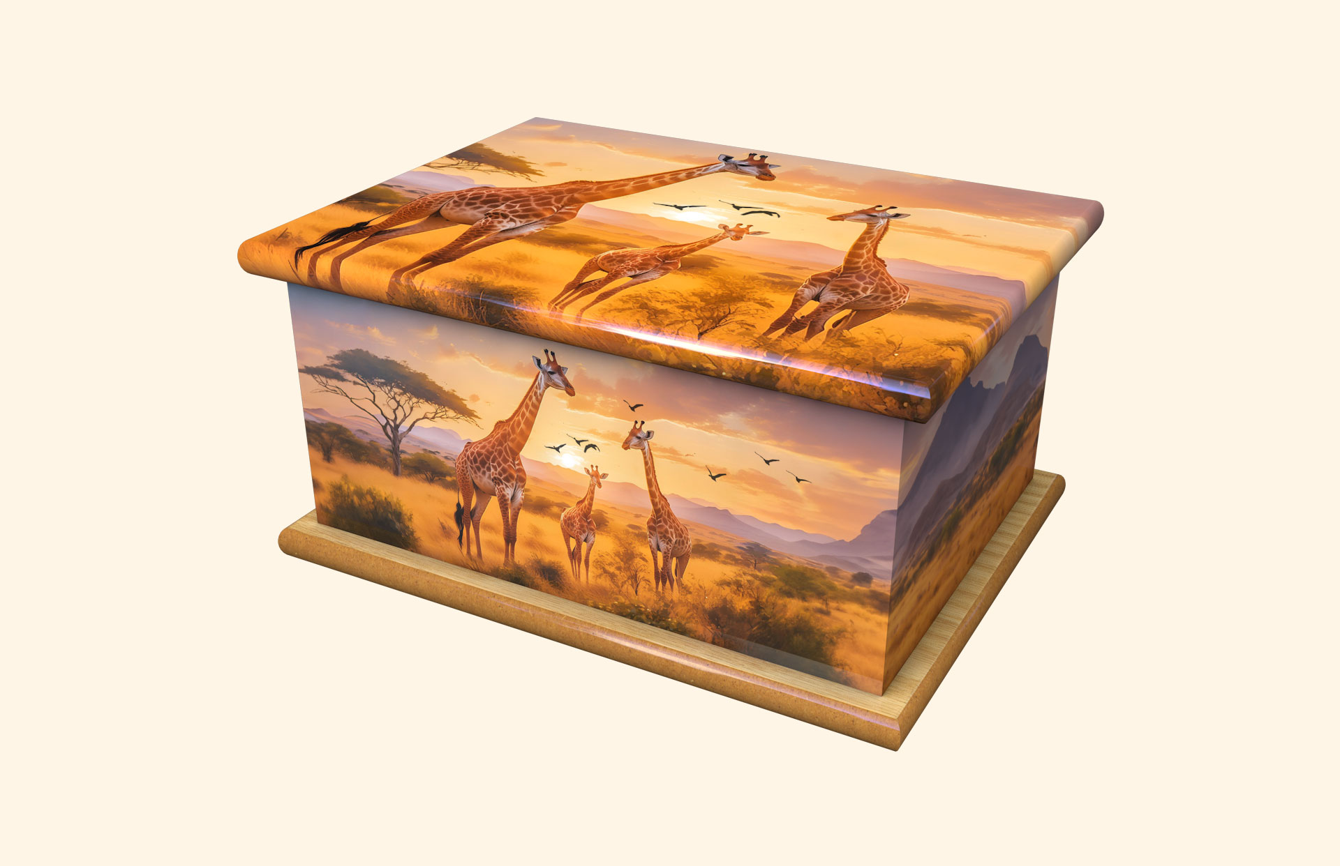 Natures Beauty adult ashes casket